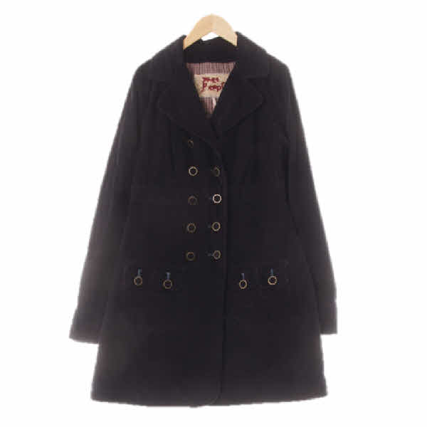 freepeople 딥네이비 골덴 미니더블버튼빈티지롱자켓