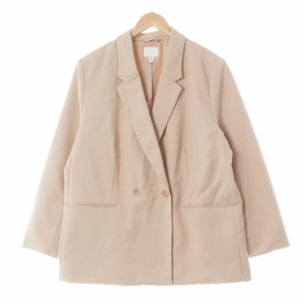 h&m 베이지 오버사이즈더블패디드블레이저