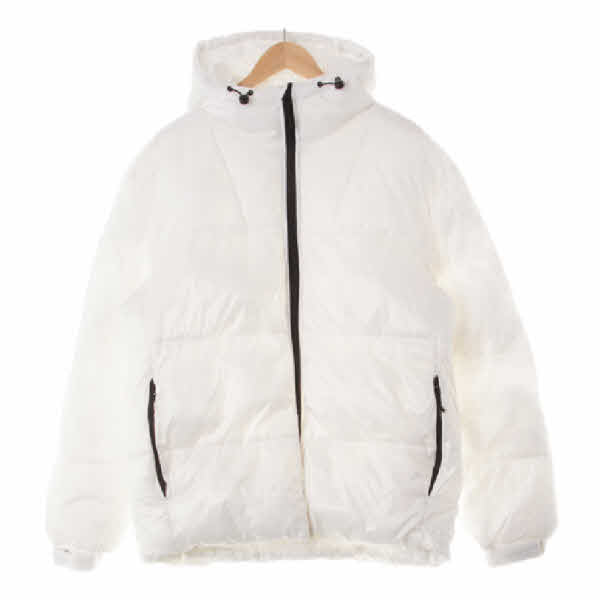 h&m 화이트 후드헤비패딩점퍼