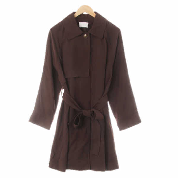 미샤 초콜릿브라운 울혼방 엔틱M버튼롱자켓