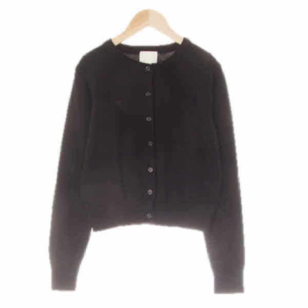 h&m 블랙 비스코스혼방 심플숏가디건