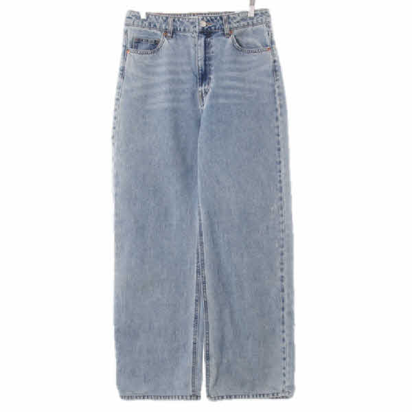 h&m 중청 데님 워싱미들스트레이트진