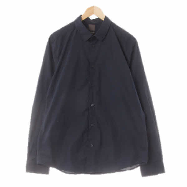 h&m 네이비 면 베이직셔츠