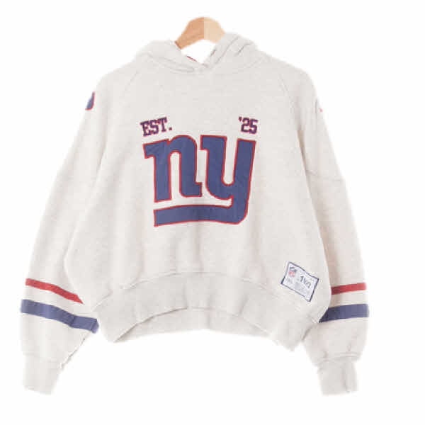 자라NFL 멜란지그레이 면 NY크롭후드티