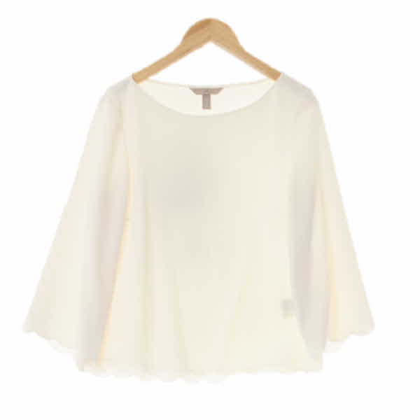 h&m 아이보리 물결라운드블라우스