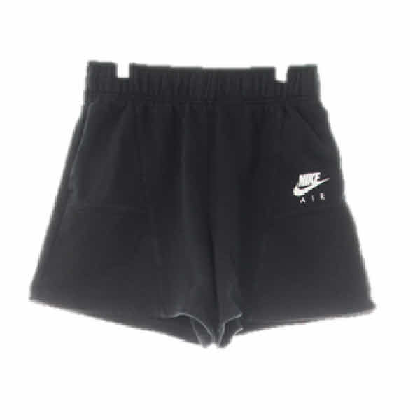 나이키 블랙 면혼방 절개라인숏트레이닝팬츠