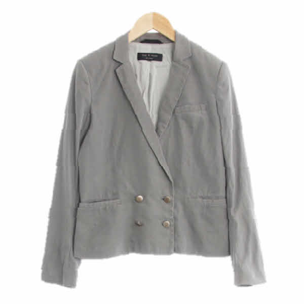 rag&bone 그레이 실크혼방 더블버튼자켓