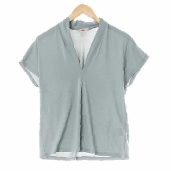 h&m 프로스티그린 브이넥캡소매블라우스