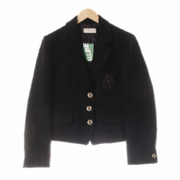 cerruti1881 블랙 울혼방 트위드쓰리버튼재킷