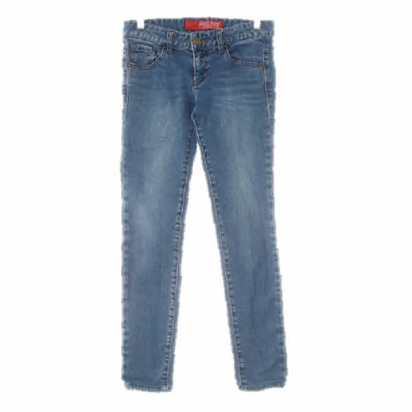 Guess 진청 데님 워시드로우슈퍼스키니진 