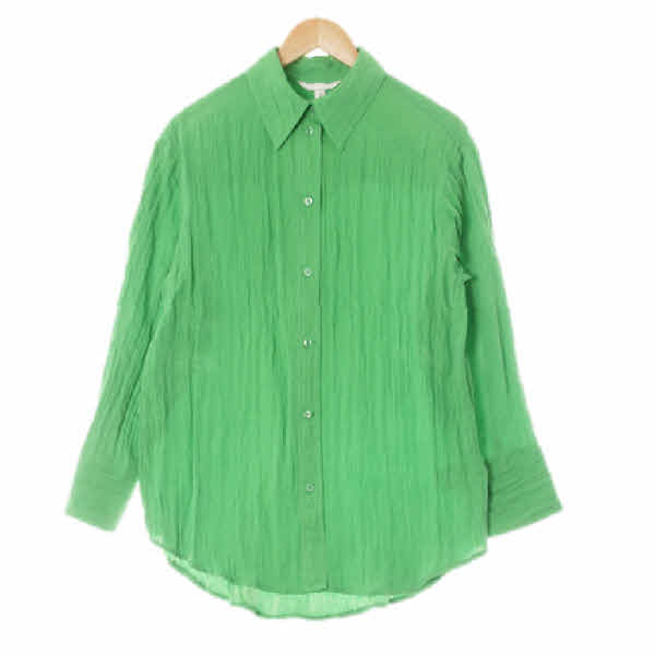 h&m 그린플래시 크링클셔츠 