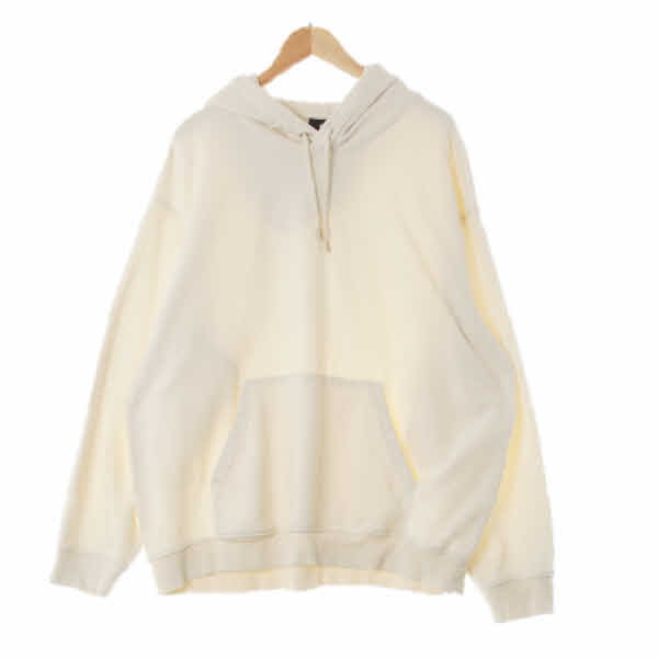 h&m 크림 면혼방 기모캥거루포켓후드티 
