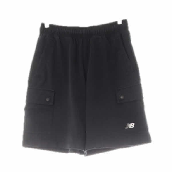뉴발란스 블랙 면혼방 자수로고스냅카고반바지 