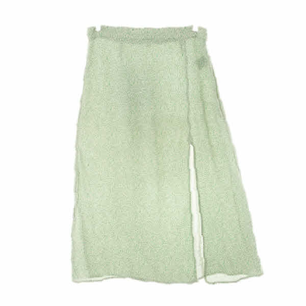 h&m 다크연두 잔꽃패턴 사이드슬릿롱스커트 