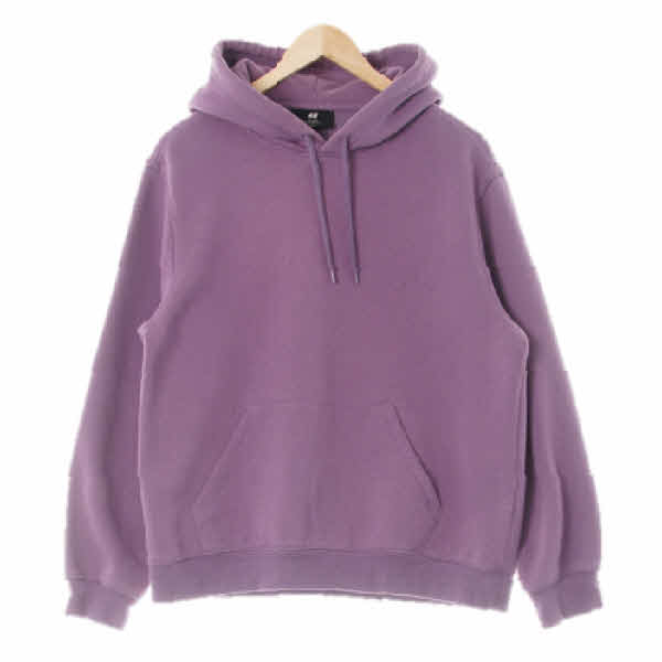 h&m 차이브블라썸퍼플 면혼방 포켓스웨트후디 