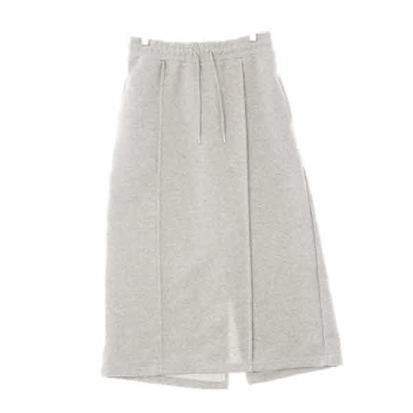 mixxo 멜란지그레이 면혼방 핀턱백슬릿롱스커트