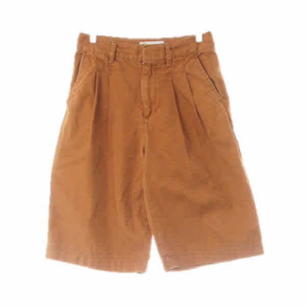 gap 카멜 면 투핀턱워싱버뮤다팬츠