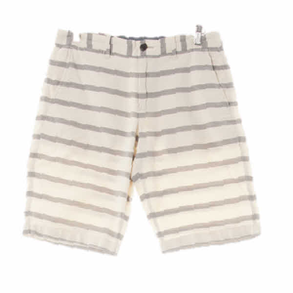 gap 아이보리미디엄그레이 스트라이프 면 베이직하프치노팬츠