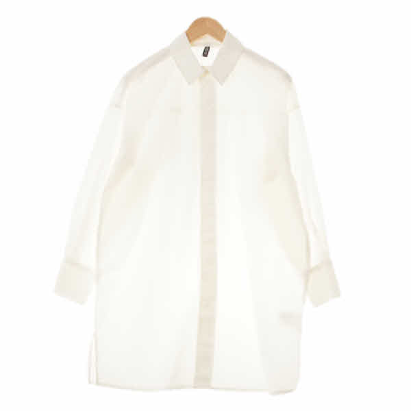 h&m 크림 면 드롭숄더크링클셔츠원피스