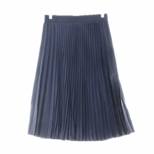 h&m 블루쿼츠 글로시플리츠롱스커트