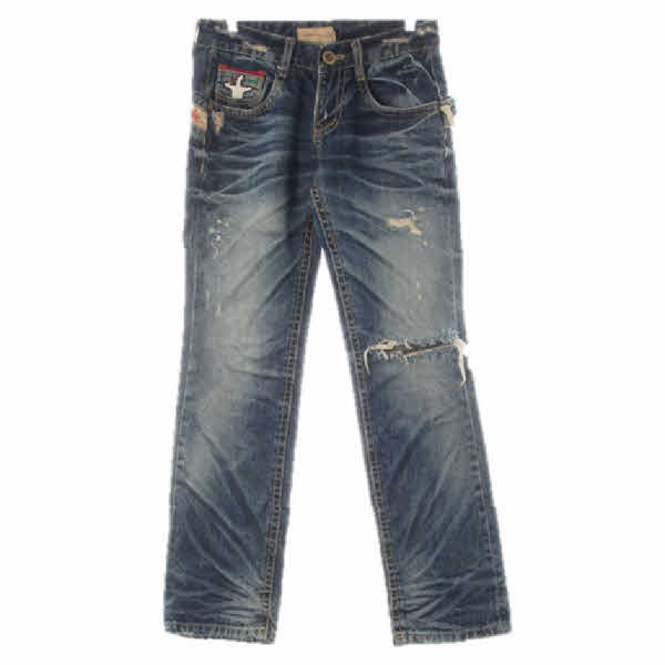 lolitajeans 진청 데님 백강아지패치데미지워싱진