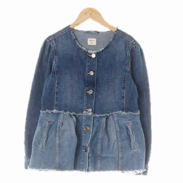 gap 진청 데님 프린지컷팅청자켓