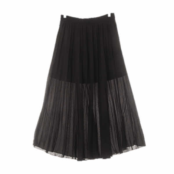 h&m 블랙 쉬폰플리츠롱스커트