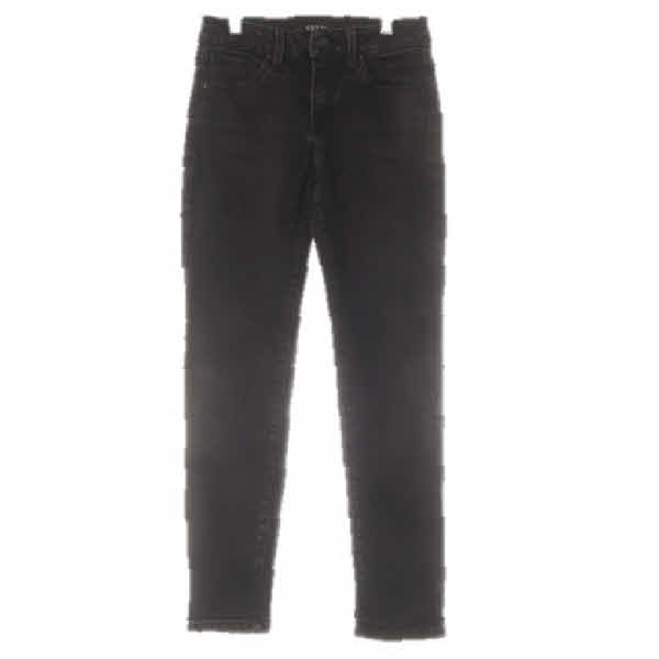 Guess 블랙 데님 워시드로우크롭스키니진
