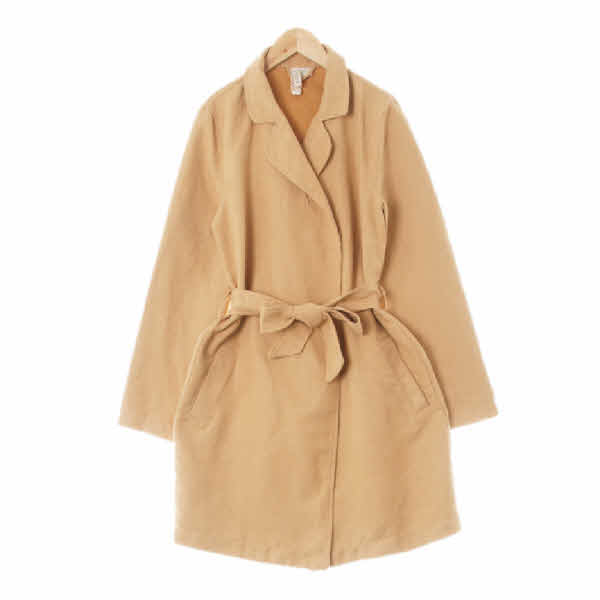 h&m 베이지 스트랩스웨이드오픈롱재킷
