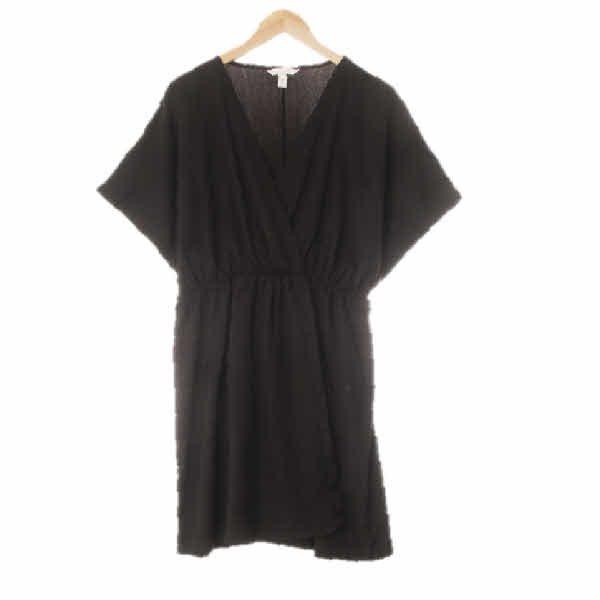 h&m 블랙 플리츠랩브이넥반팔원피스