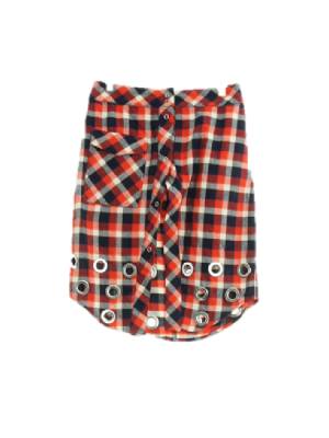 fillesaPapa 레드네이비 체크 면 레이어드스커트 