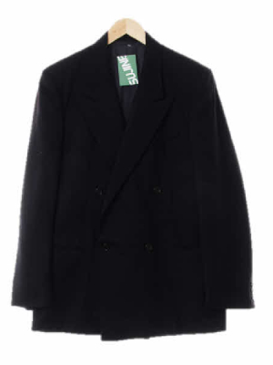 corneliani 블랙 울 더블버튼모직하프자켓 