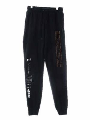 나이키 블랙 면혼방 레터링트레이닝조거팬츠 
