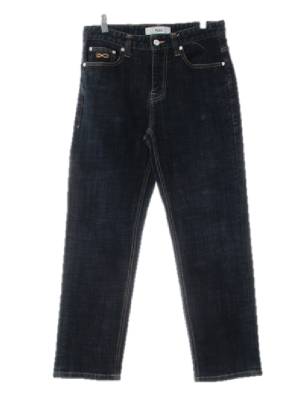 플랙진 진청 데님 생지스트레이트진