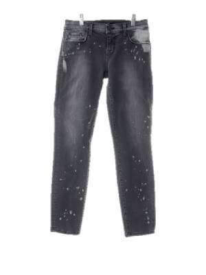 jbrand 회청 흩뿌림패턴 데님 나염스키니진