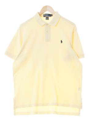 폴로랄프로렌 위켓옐로우 면 컴포트핏언발반팔카라티