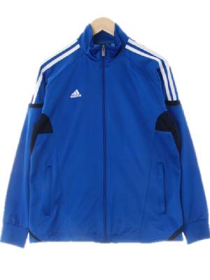 아디다스 코발트블루다크네이비 절개라인삼선트랙탑