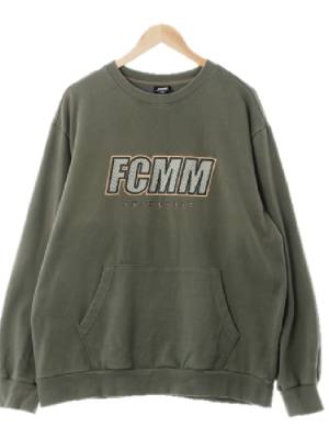 fcmm 안티초크그린 면혼방 로고패치맨투맨