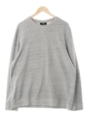 h&m 그레이블랙 스트라이프 면혼방 라운드맨투맨