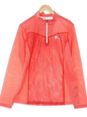 네파 카민레드 잔다이아몬드패턴 등산반집업긴팔티
