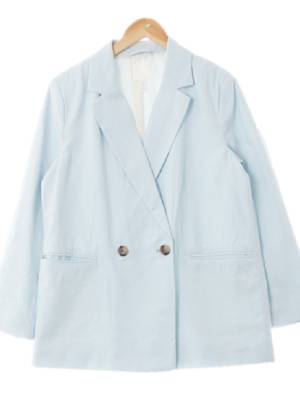 h&m 라이트파스텔블루 오버핏더블블레이저