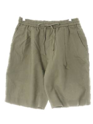 juan 웜카키 린넨혼방 핀턱하프팬츠
