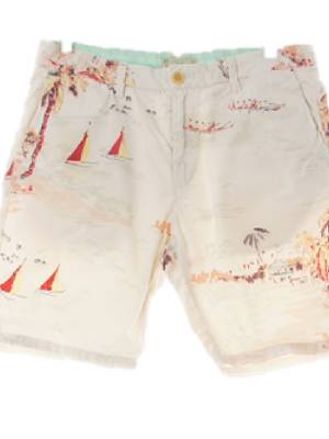 scotch&soda 아이보리 그림패턴 면 하프팬츠