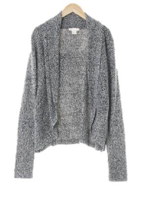 h&m 블랙 오픈형숄카라니트가디건