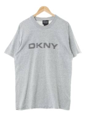 dkny 멜란지그레이 면 로고크루넥반팔티