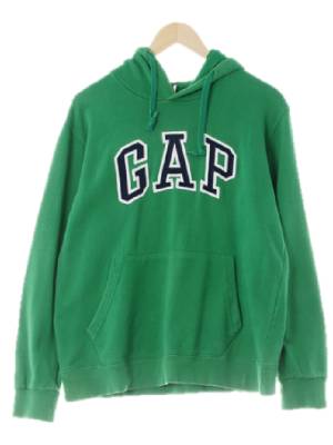 gap 그린 빅로고 면 긴팔후드티
