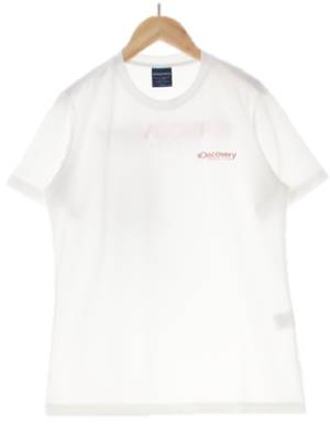 디스커버리 화이트 프린팅 백레터링저지반팔티