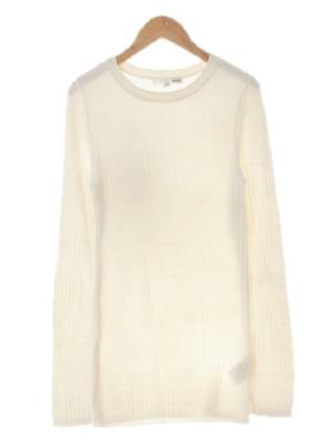 mixxo 애프터글로우아이보리 골지라운드롱니트