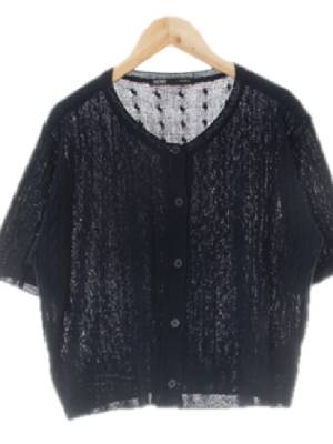 mixxo 네이비 꽈배기반소매가디건