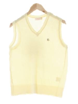 carven 파스텔레몬 펀칭브이넥쿨베스트